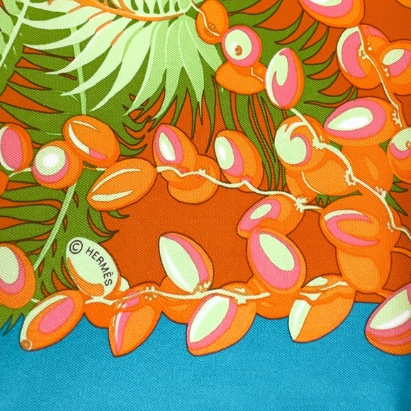 NWT Hermès Scarf "Mythiques Phoenix" Turquoise - Picture 4 of 10